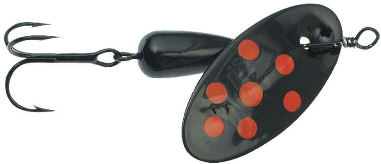 P/MARTIN 1/16 SPIN  BLACK/FL.RED SPOTS