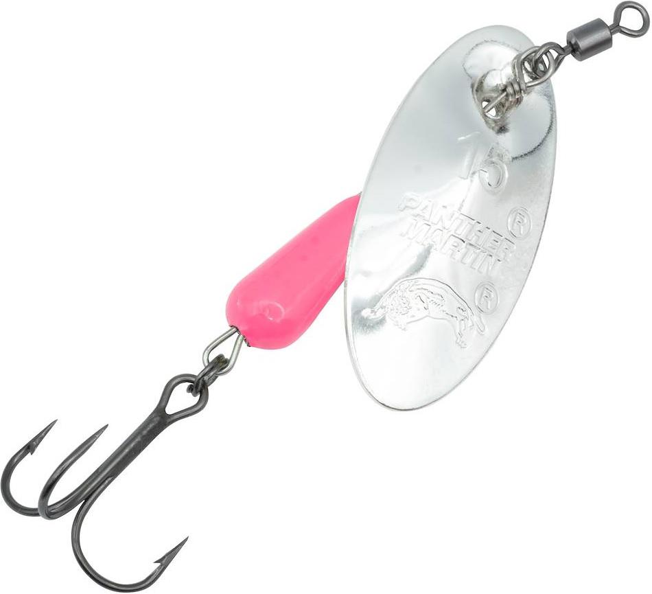 PMTN SAL/SH SPINNER 1/4OZ SILVER BLADE W/HOT PINK BODY - Gunarama
