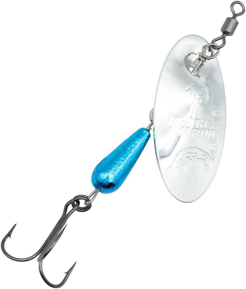 PMTN SAL/SH SPINNER 1/4OZ SILVER BLADE W/MTL BLUE BODY