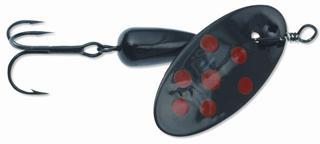 P/MARTIN 1/8 SPIN  BLACK/FL.RED SPOTS