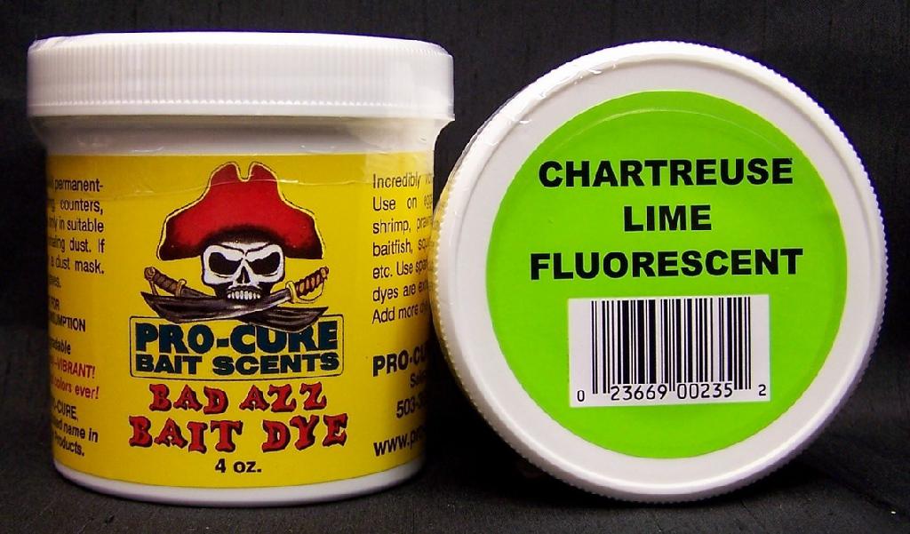 PROCURE BAD AZZ BAIT DYE 4oz CHART/LIME