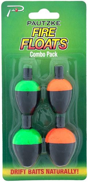 PAUTZKE FIRE FLOATS 4PACK SMALL/MED TWO SIZE COMBO
