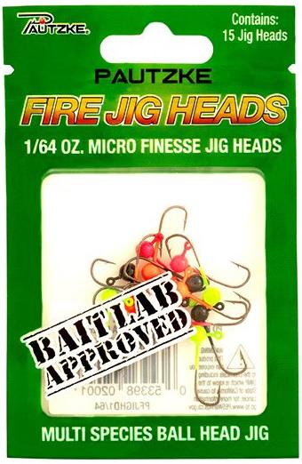 PAUTZKE FIRE JIG HEADS 1/64OZ ASST - PAUTZKE