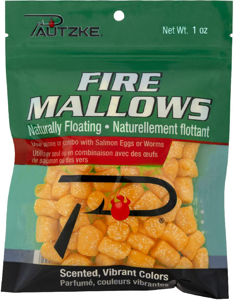 PAUTZKE FIRE MALLOWS PEACH SALMON EGG 1oz BAG