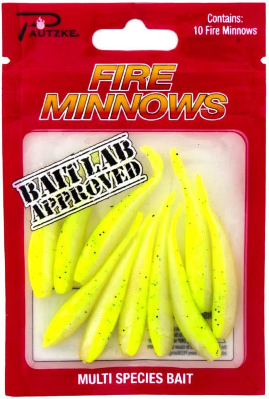 PAUTZKE FIRE MINNOWS (10) CHARTREUSE