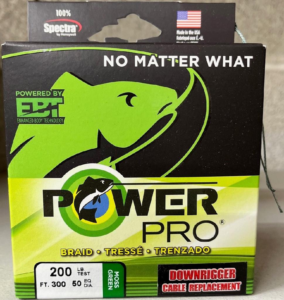 POWER PRO D.R.SPECTRA LINE 250#300FT GRN (DOWNRIGGER LINE)