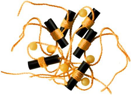 RBOB BOBBER STOPS & GLO BEADS (6)  FL.OR