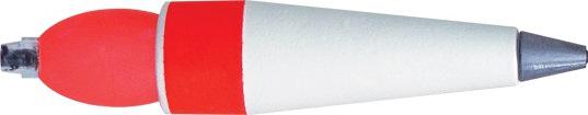 R/BOW 1 OZ SLIP PLASTICONE BOBBER  R/W