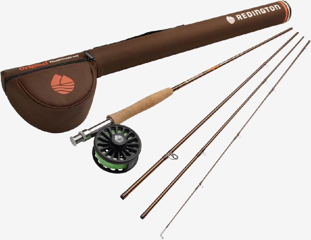 REDINGTON ORIGINAL KIT 9' 5WT 4PC CROSSWATER REEL RIO LINE & ROD TUBE