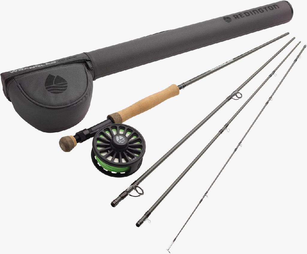 REDINGTON WRANGLER SALMON KIT 9' 8WT 4PC CROSSWATER REEL RIO LINE & ROD TUBE