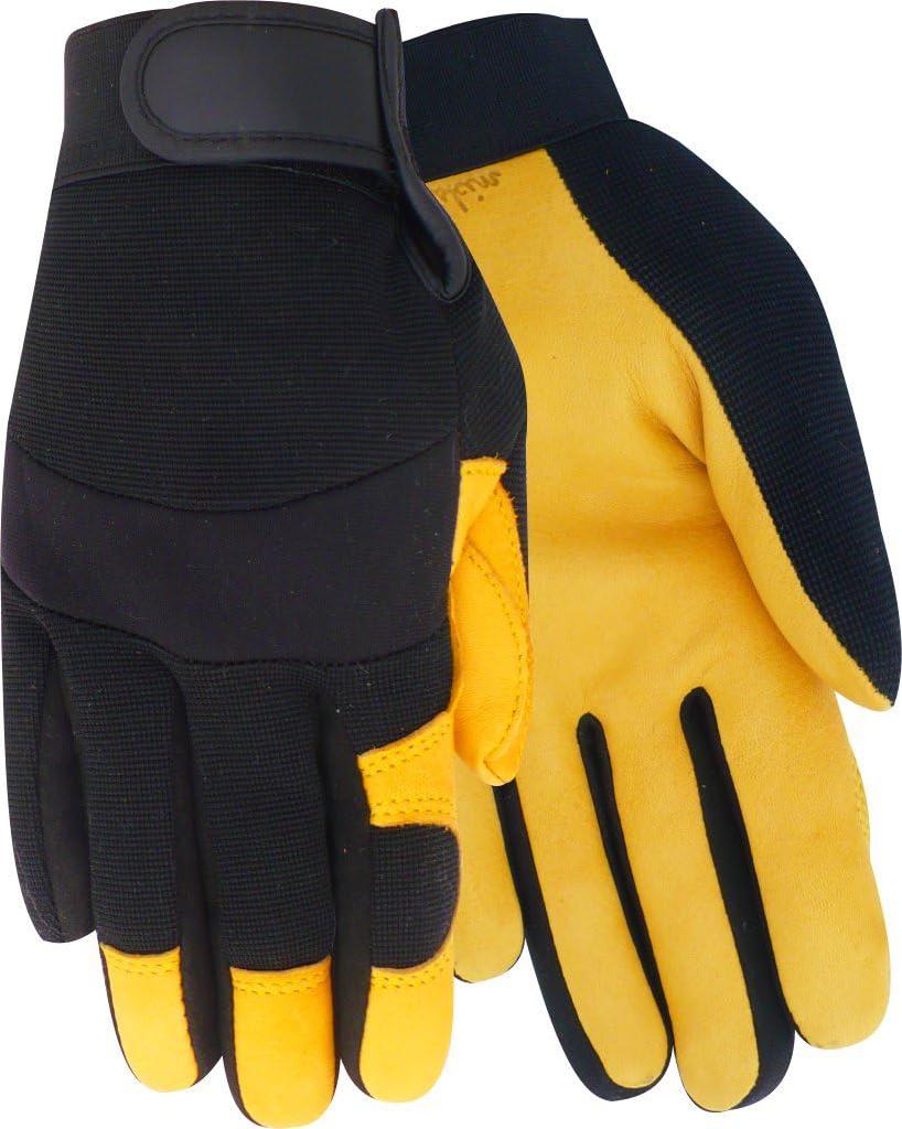 RED STEER DEERSKIN DRIVER GLOVE  MEDIUM BREATHABLE SPANDEX BACK DEERSKIN PALM