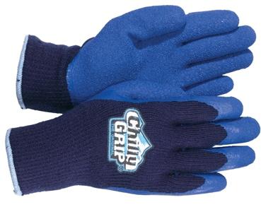 RED STEER CHILLY GRIP GLOVE  LARGE BLUE TEXURED PALM & THERMAL KNIT LINER