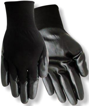 RED STEER NITRILE PALM GLOVE  X-LARGE BLACK