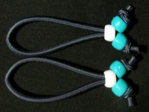 REEDS ROD WRAPS SMALL(2) SEATTLE MARINER (Navy Blue Cord NW Green-Teal Beads)
