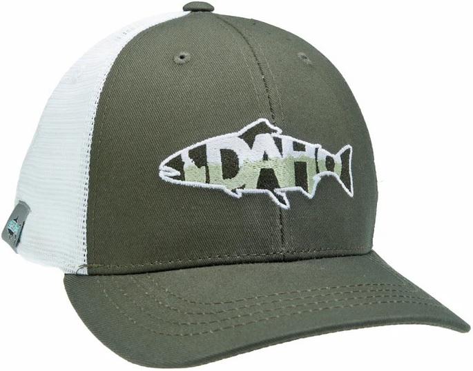 RYW IDAHO MOUNTAINS HAT GREEN/WHITE STANDARD FIT