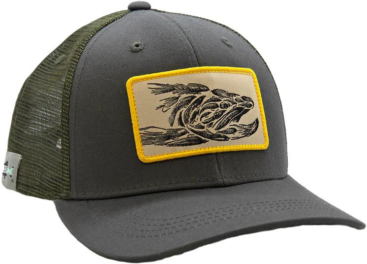 RYW TROUT STREAMERS HAT GRAY/GREEN STANDARD FIT