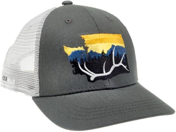 RYW WASHINGTON BACKCOUNTRY BULL HAT GRAY STANDARD FIT