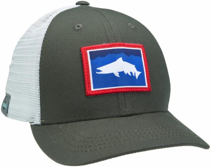 RYW WYOMING BACKCOUNTRY HAT GREEN/WHITE STANDARD FIT