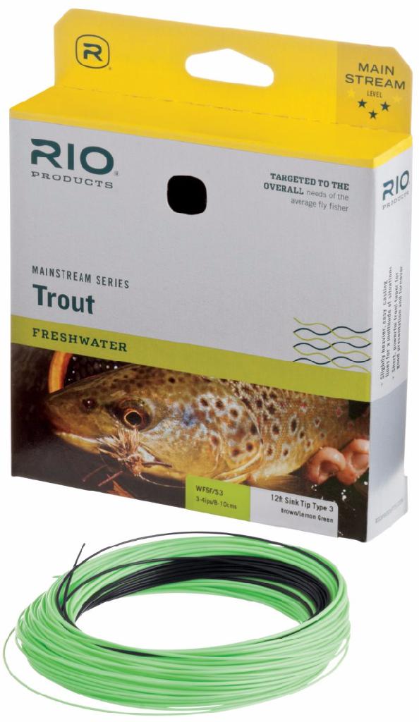 RIO MAINSTREAM SINK TIP 12' WF7F/S3 BROWN/LEMON GREEN