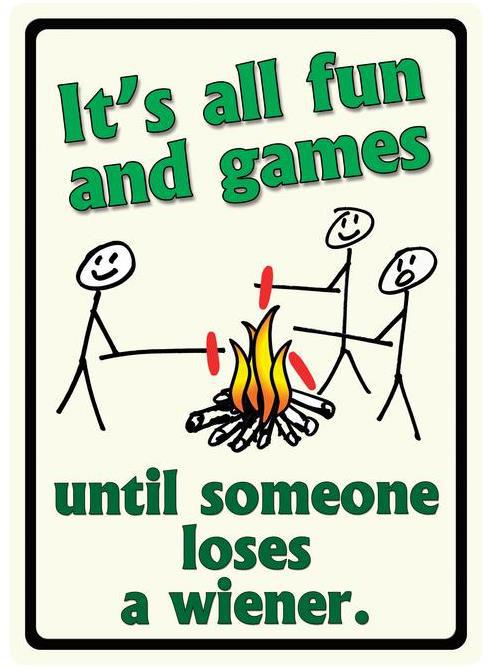 R.EDGE TIN SIGN-FUN AND GAMES 12IN X 17IN