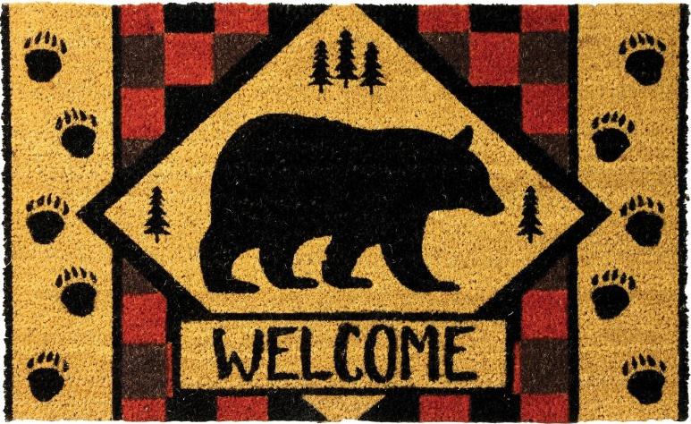 R.EDGE NATURAL DOORMATS-WELCOME BEAR (30' X 18') - Gunarama