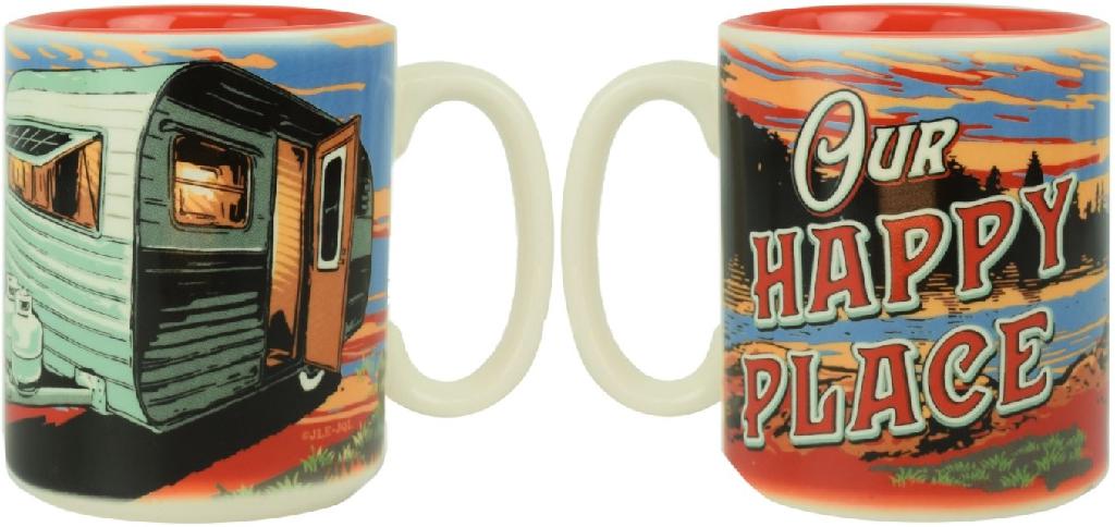 R.EDGE CERAMIC COFFEE MUG-HAPPY PLACE (16OZ) - Gunarama
