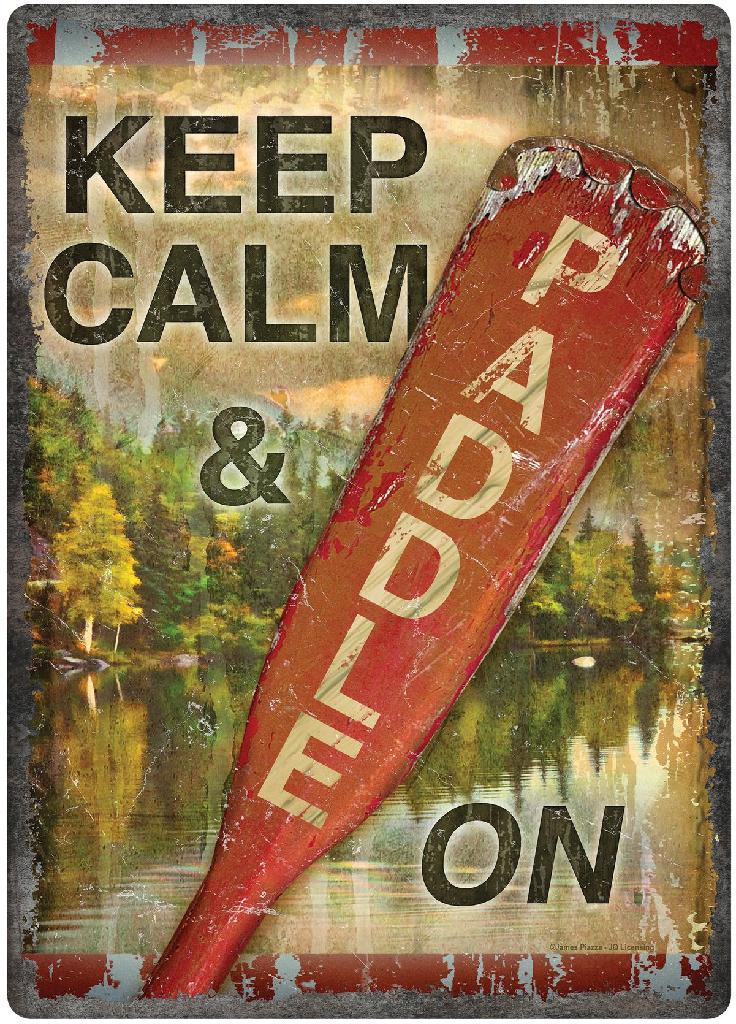 R.EDGE TIN SIGN-CALM PADDLE 12IN X 17IN