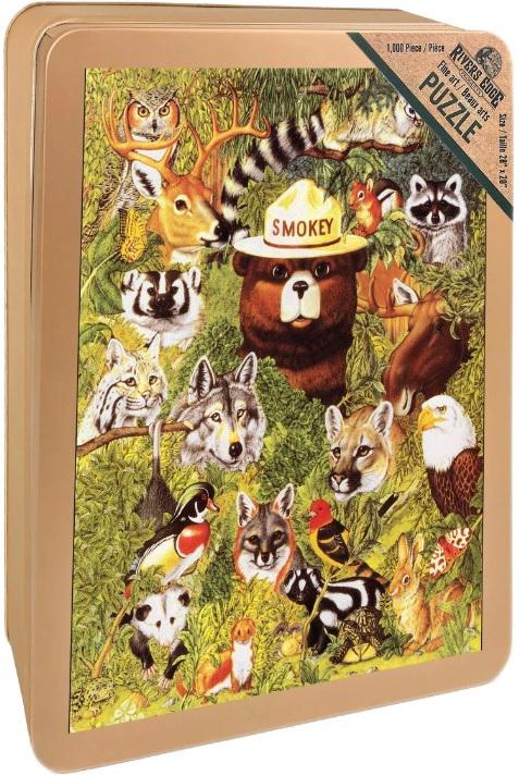 R.EDGE PUZZLE IN TIN (1000 PIECE)- SMOKEY BEAR FAMILY - Gunarama