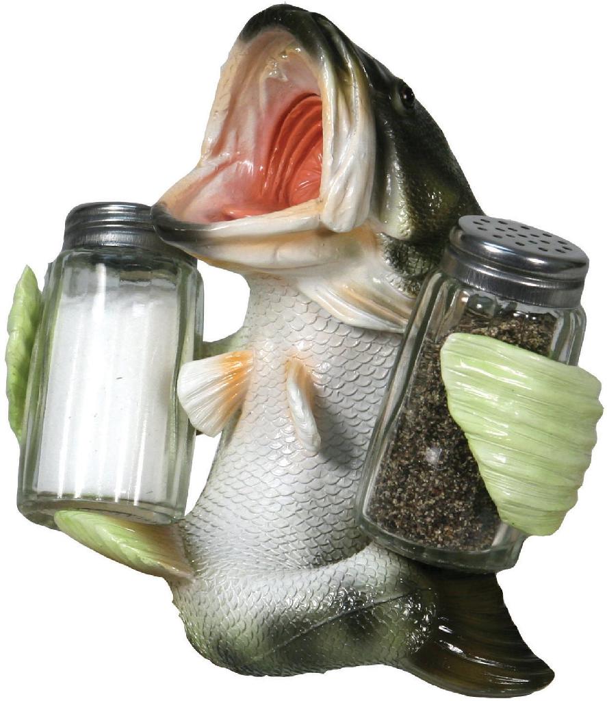 R.EDGE BASS HOLDING SALT/PEPPER SHAKERS