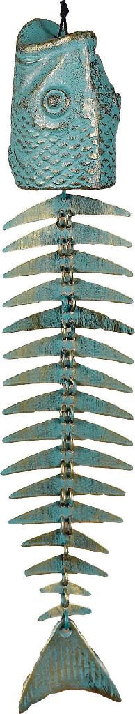 R.EDGE SOLID BRASS FISH WIND CHIME