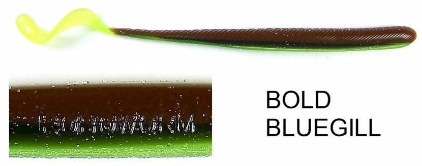 ROBO 5.5'CT WORM(8) BOLD BLUEGILL brown/black/chartreuse