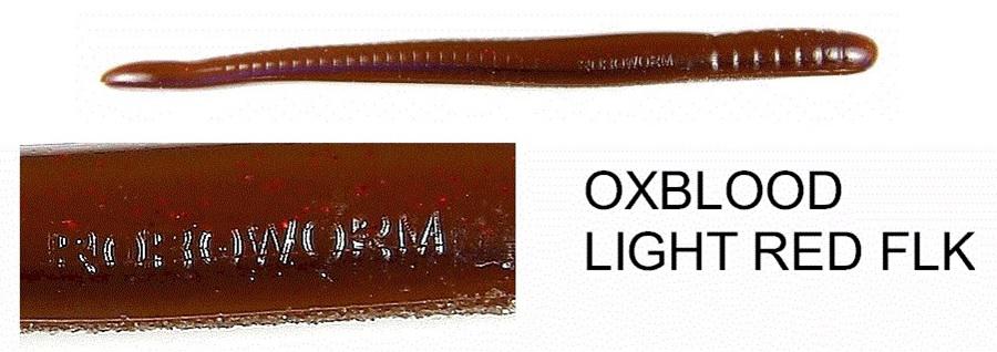 ROBO 4.5' FAT WORM(8) OXBLOOD LT RED-FLK lt.cinnamon w/red flk/blk-grp bloodline
