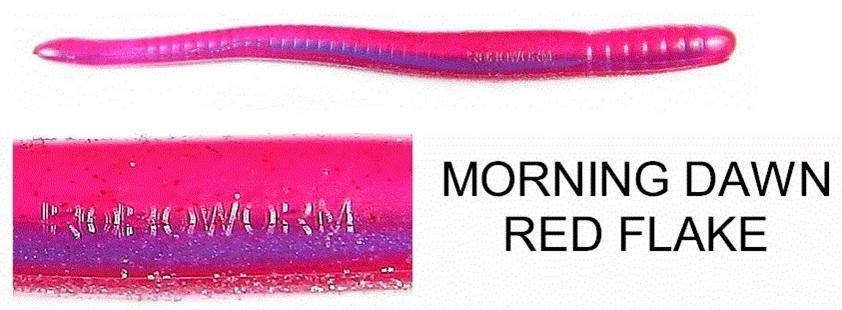 Robo 4.5" FAT WORM / 8 PACK / MORNING DAWN/RED FLAKE        - GSM Outdoors