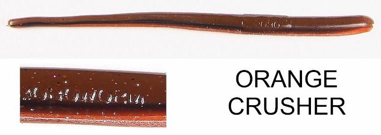 ROBO 4.5' ST WORM(10) ORANGE CRUSHER brown w/blk bloodline orange belly