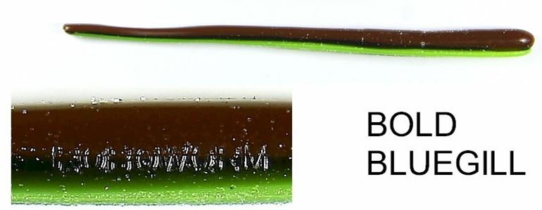 ROBO 4.5' ST WORM(10) BOLD BLUEGILL brown/black/chartreuse
