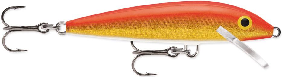 RAPALA #7 ORIG FLTG LURE  GOLD/FL-RED