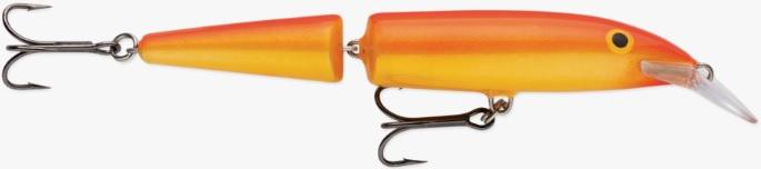 RAPALA 5/8 JOINTED LURE  GOLD/FL-RED - Gunarama
