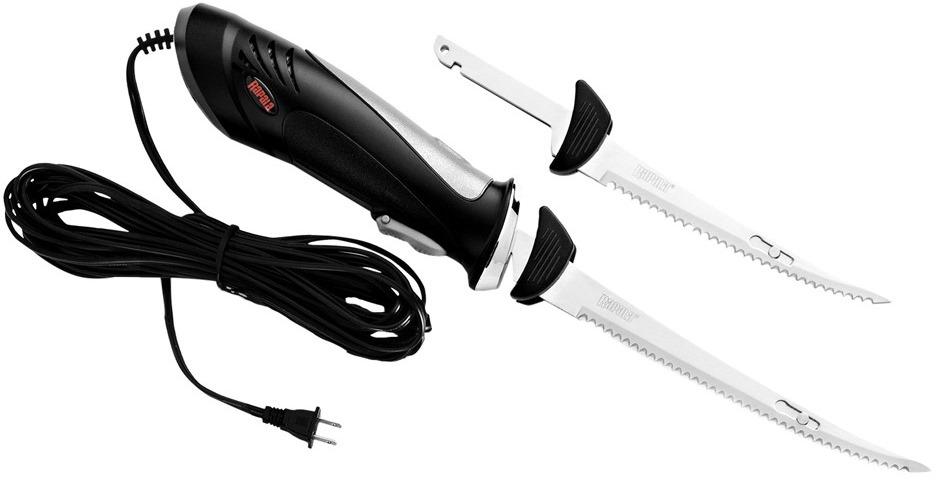 Rapala 110V AC Fillet Knife - Wall Powered, Quiet Motor, Advanced Air Flow Design, 18ft Power Cord, 6" & 7.5" Blades - Gunarama