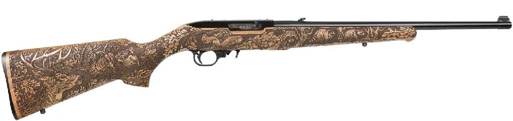Ruger 10/22 Sporter 22LR 18.5 In 10-Rd Walnut Whitetail Engraved Gold Bead