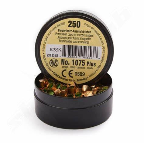 RWS NO.1075 PLUS #11 PERCUSSION CAPS (250ct)