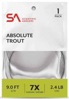 SALR 9'ABSOLUTE NYLON LEADER 1X CLEAR(1) 13.9#