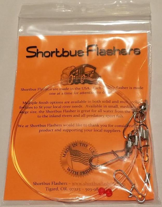 SHORTBUS 18' STIFFY FLASHER LEASH(2) (200# MONO BUMPER)