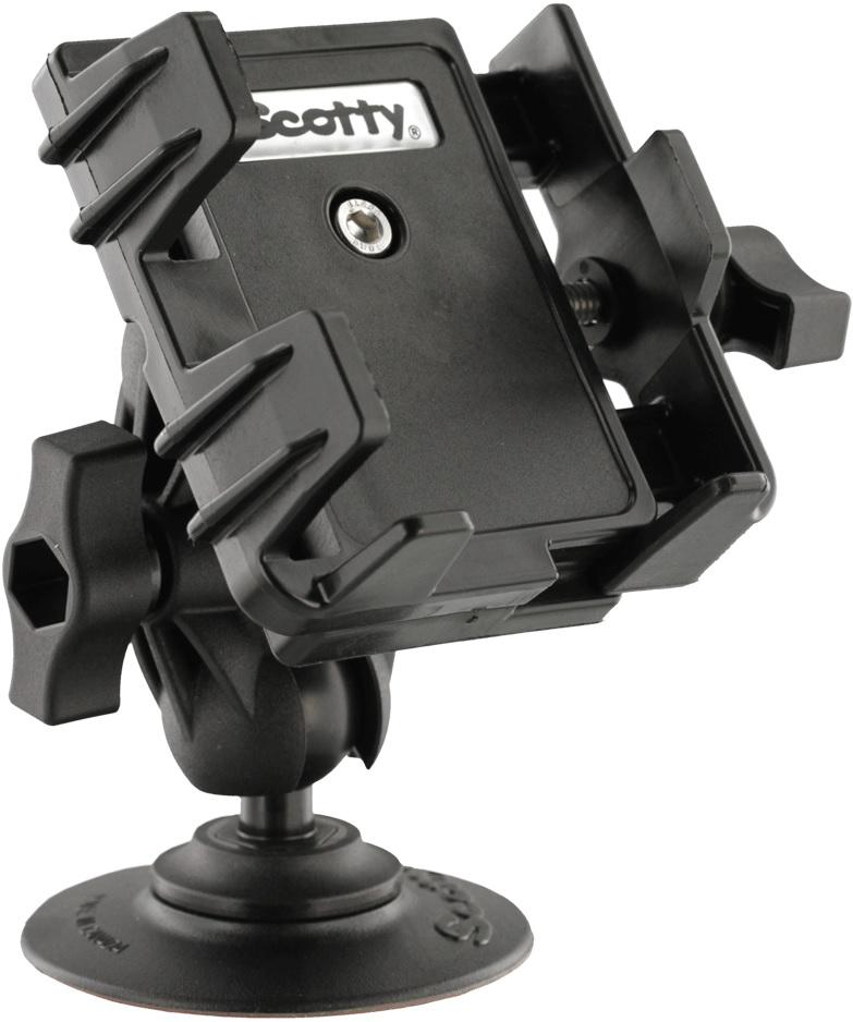 SCOTTY PHONE HOLDER WITH POST TRACK AND RAIL MOUNTS INCLUDED