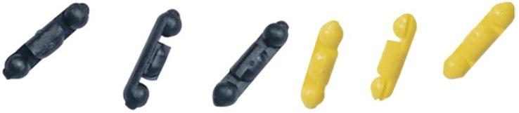 SCOTTY AUTO STOPS (6) 3-YELLOW 3-BLACK