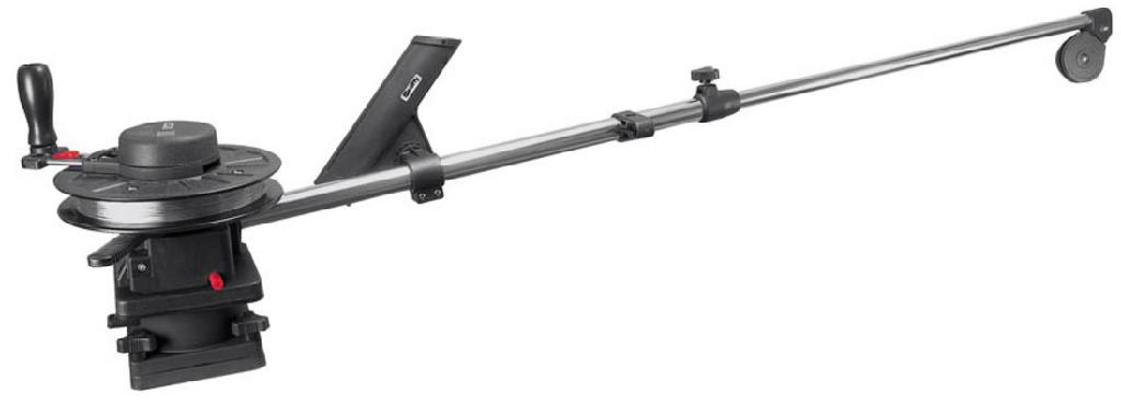 SCOTTY 60' TELESCOPIC DOWNRIGGER COMBO W/ROD HOLDER SWIVEL BASE. 1-1/4'DIA.BOOM
