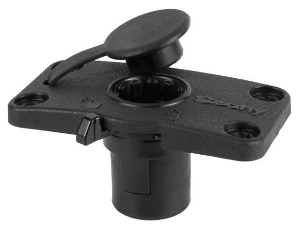 SCOTTY PUSH BUTTON LOCK FLUSH MOUNT  BLK FOR ALL ROD HOLDERS
