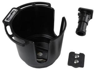 SCOTTY CUP HOLDER W/ROD HOLDER MT  BLACK
