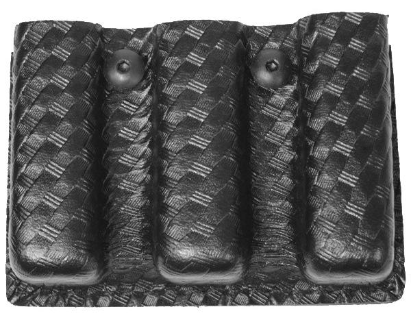 SFLD M/775 SLIMLINE TRIPLE MAG POUCH OPEN TOP  B/W FINISH FOR GLOCK 21 20