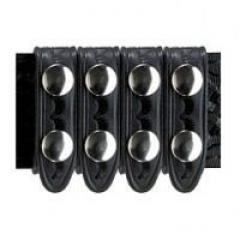 SAFARILAND M/65 BELT KEEPER  3/4' MOLDED BLACK B/WEAVE  CHROME SNAPS (4 PACK)