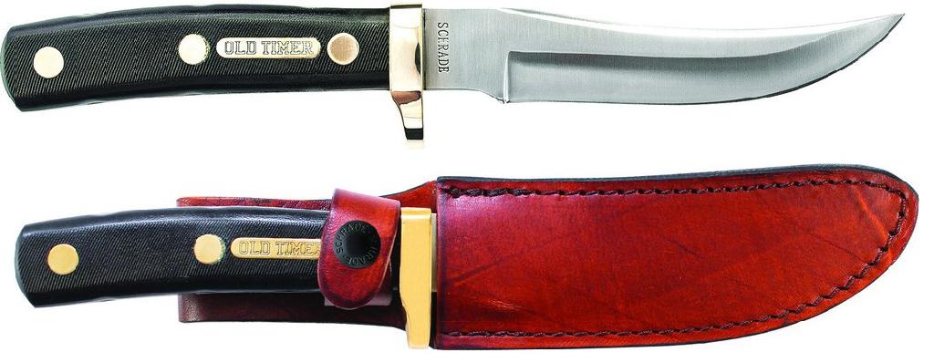 OLD TIMER 160OT 5' MOUNTAIN LION KNIFE W/LEATHER SHEATH *HANGABLE BOX*